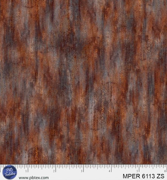 Rust / Brown Meadow Perch MPER-6113-ZS Cotton 44/45 Fabric Per Yard