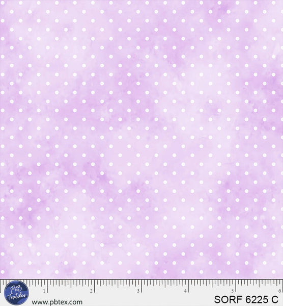 Sorbet Flannel Purple Pin Dot Cotton 44" / 45" Fabric per yard