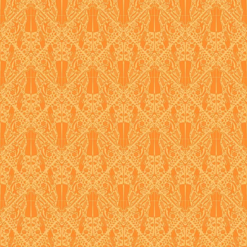 Mandarin You Got The Notion Cotton 44"/45" Fabric Per Yard