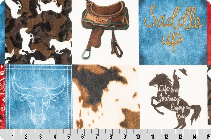 Saddle Up Digital Cuddle�� Natural 58/60" Fabric Per Yard