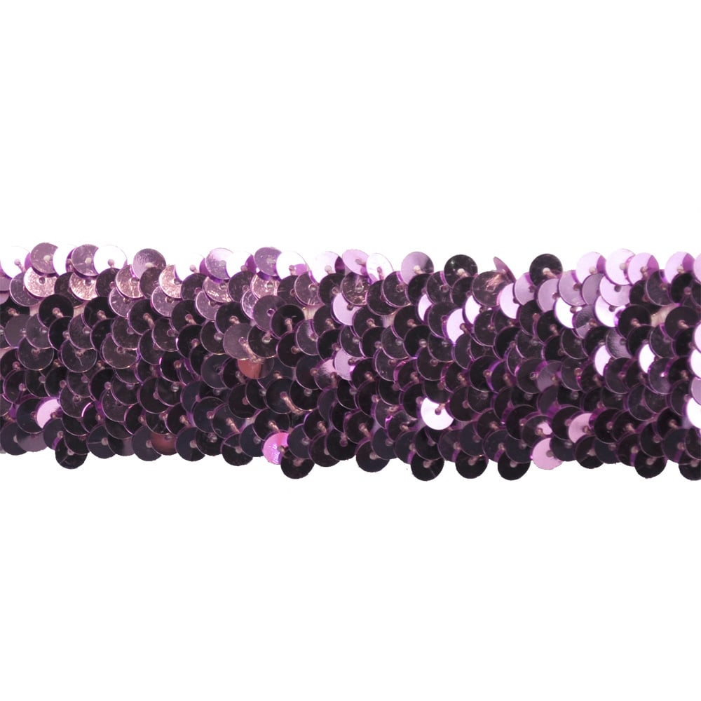 Sequin Trim 1-1/2-Inch Wide Polyester Stretchable Sequin Trim Rolls for Arts and Crafts, 10-Yard BQ-303