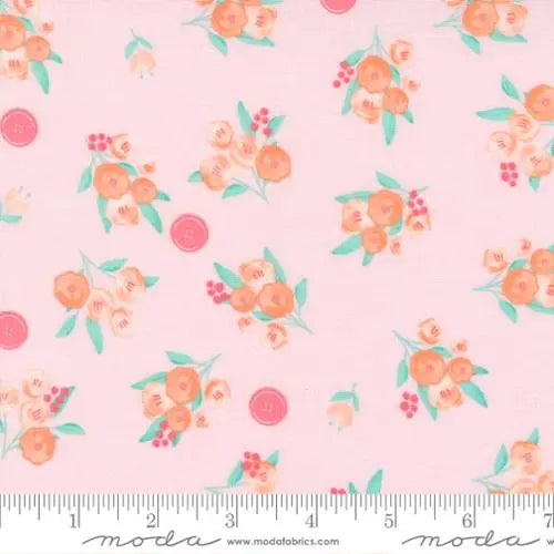 Sew Wonderful Sweetie Floral Bouquet Pink 44"/45" Fabric Per Yard