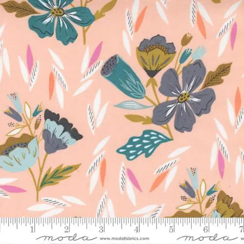 Songbook A New Page Pink Large Floral 44"/45" Fabric Per Yard