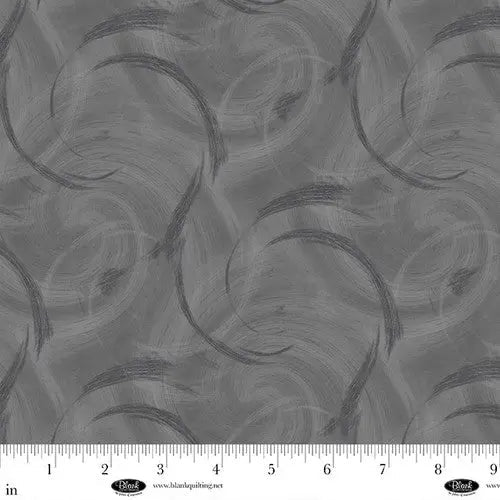 Spin Flannel 108" Satin Moon Designs Gray Cotton Wideback Fabric per yard