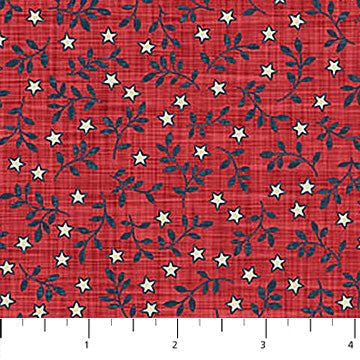 Star Blender Red Farmhouse 28608-24 Cotton 44"/45" Fabric Per Yard