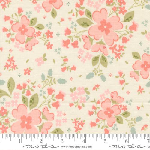 Sunbonnet Porcelain Pretty Petals Cotton 44"/45" Fabric Per Yard