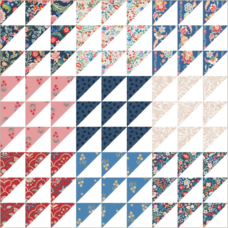 Tapestry Heirloom Wholecloth Triangles Cotton 43/44 Fabric Per Yard