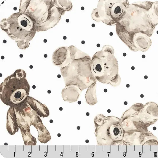 Teddy Digital Cuddle Quartz Fabric - ( 7/8 Yard Pack )