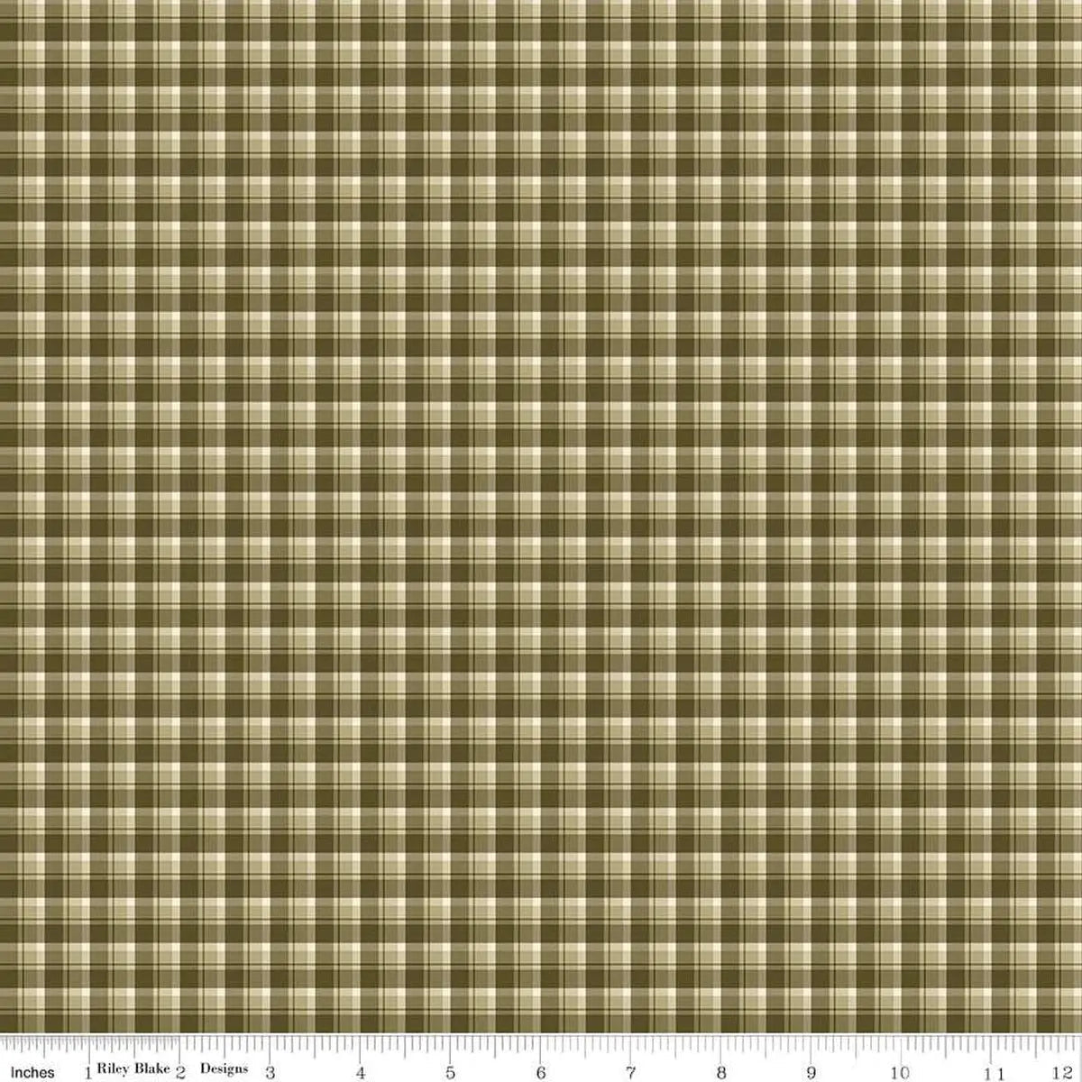 The Awe of Autumn Plaid Green 43"/44" Fabric Per Yard