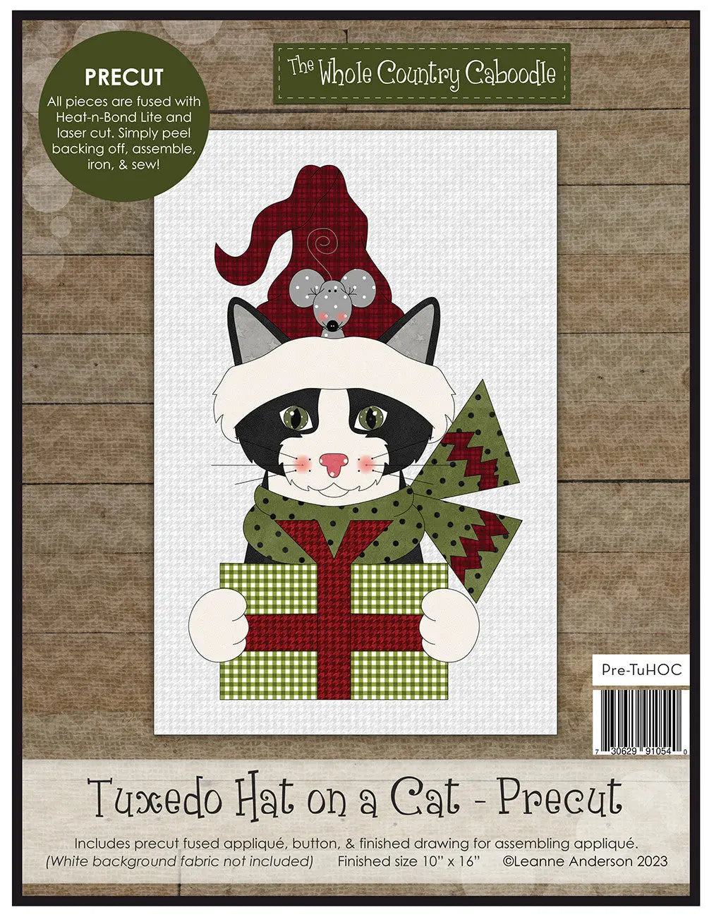 Tuxedo Hat on a Cat Precut Fused Applique Pack