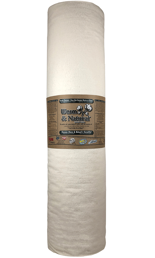 Warm & Natural 90" x 20 YD Cotton Batting - Unbleached Needle-Punched Quilt Batting