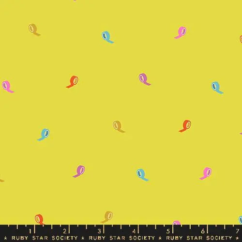 Washi Plus Citron 43"/44" Fabric Per Yard