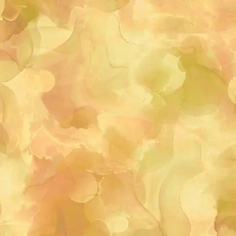 Yellow Antique Gold Aura Watercolor Blender Wideback Cotton Fabric per yard