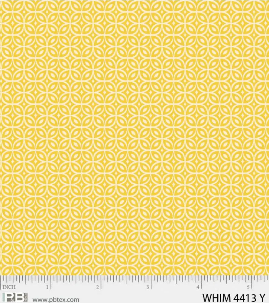 Yellow Whimsy Optic 44"/45" Fabric Per Yard