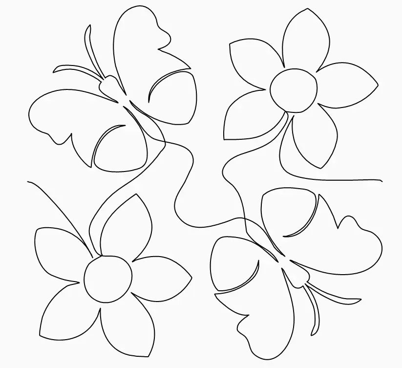 Butterflies and Flowers Digital E2E