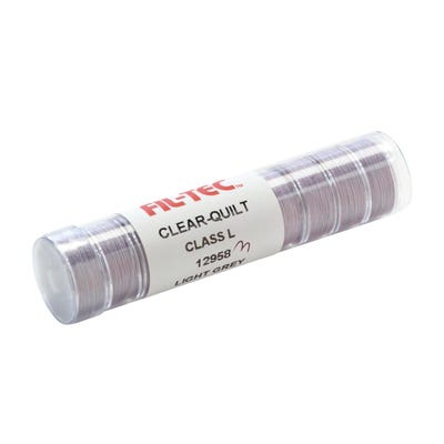 Light Grey Prewound Clear-Quilt Bobbin Tube - Style L - 12958