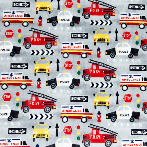 Digital Cuddle Multi 1St Responders 58" - 60" Fabric per yard