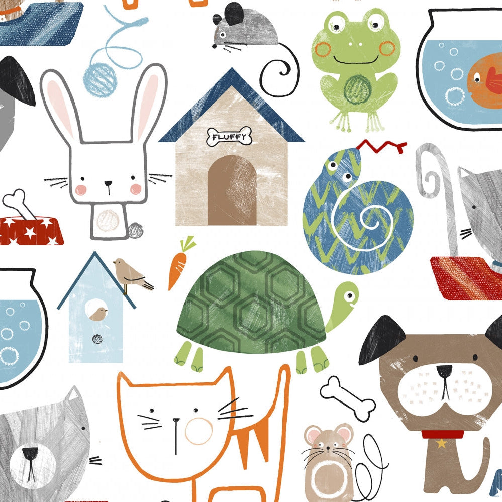Digital Cuddle Multi Pet Shop 58" - 60" Fabric per yard