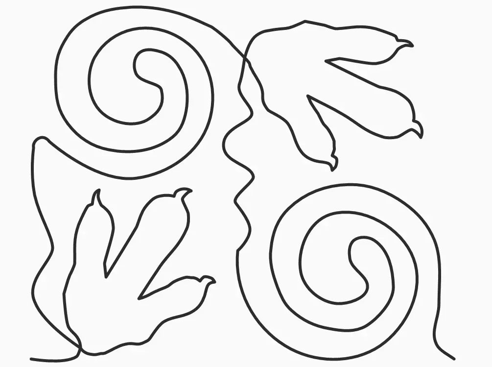 Dinosaur Swirls Digital E2E