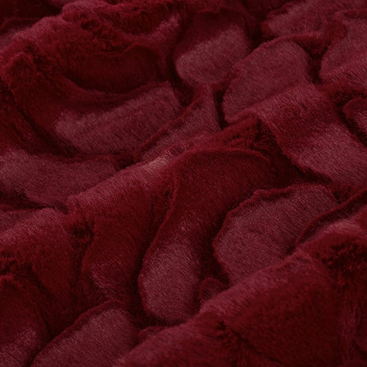 Luxe Cuddle Demi Rose Merlot 58" - 60" Fabric per yard