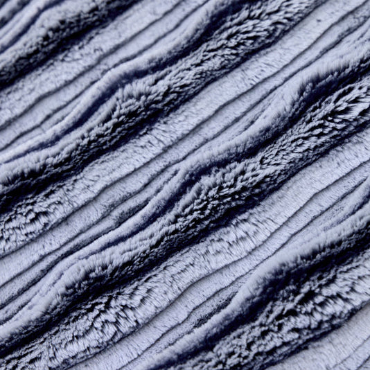 Luxe Cuddle Frosted Oceana Navy/Powder 58" - 60" Fabric per yard
