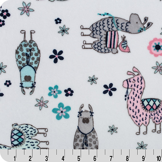 Digital Cuddle Blush No Prob Llama 58" - 60" Fabric per yard