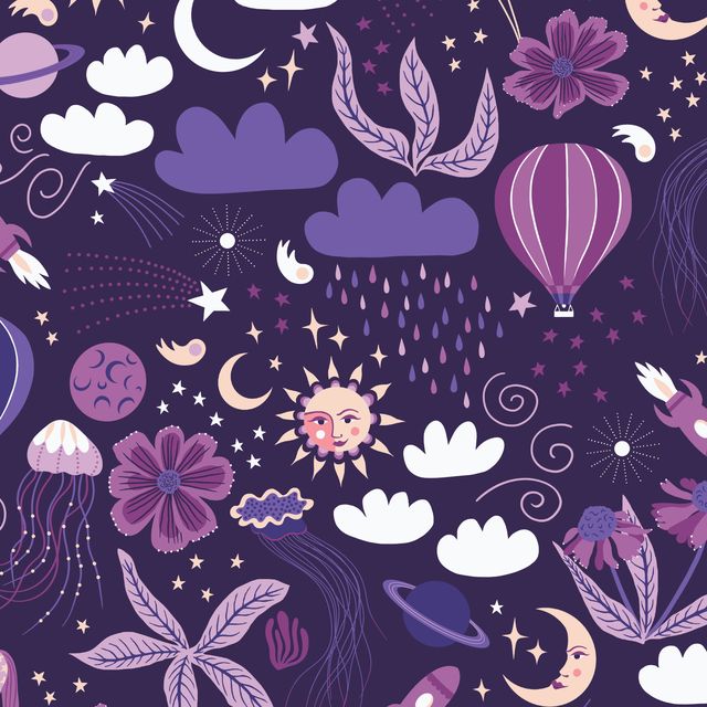 Wildest Dreams Sea and Space Organic Cotton 44"/45" Fabric Per Yard