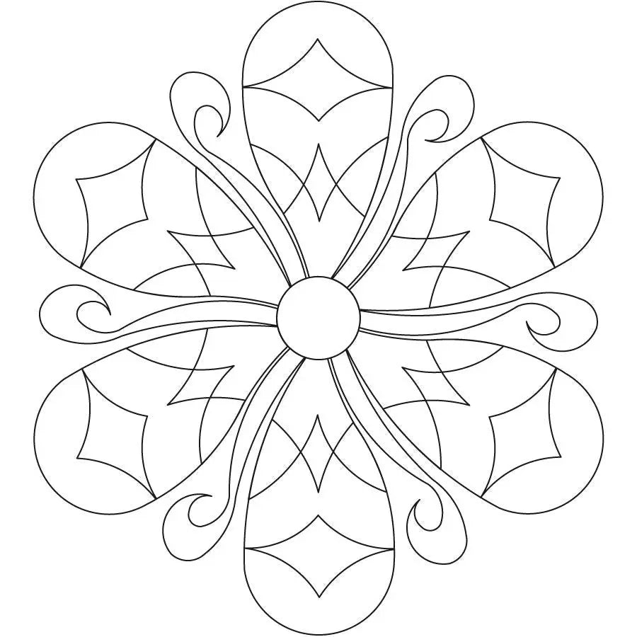 Diamond Fleather 6 Petal Block