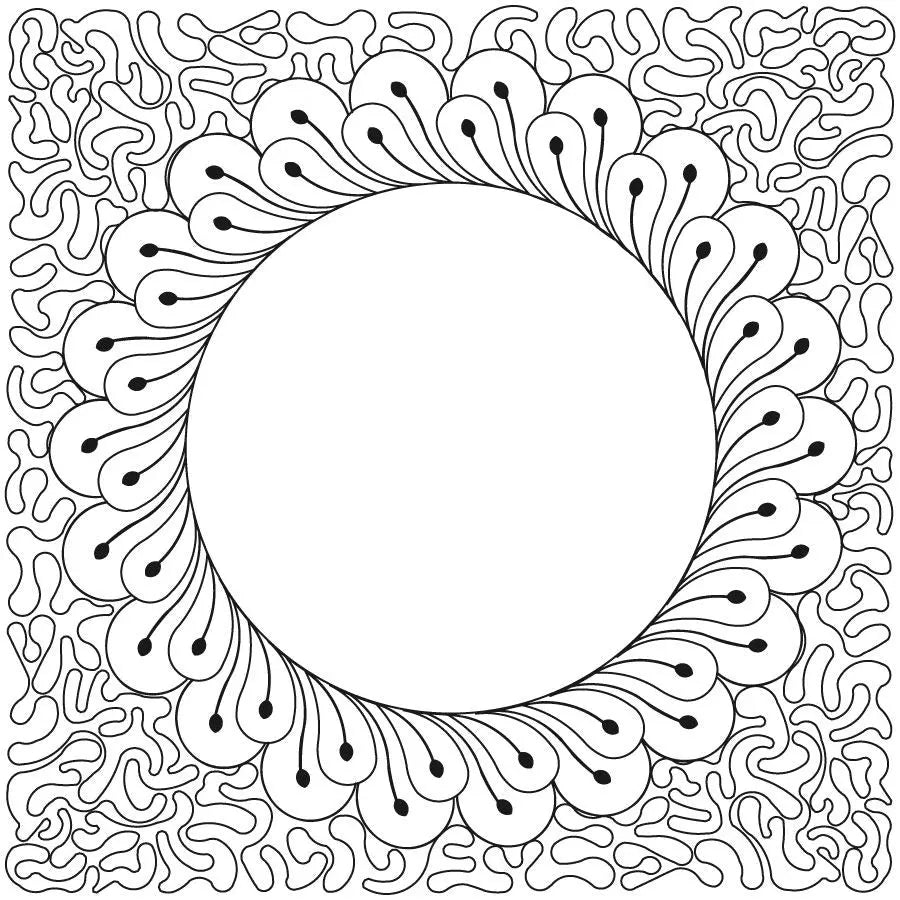 Dotted Fleather Open Circle Stipple Block