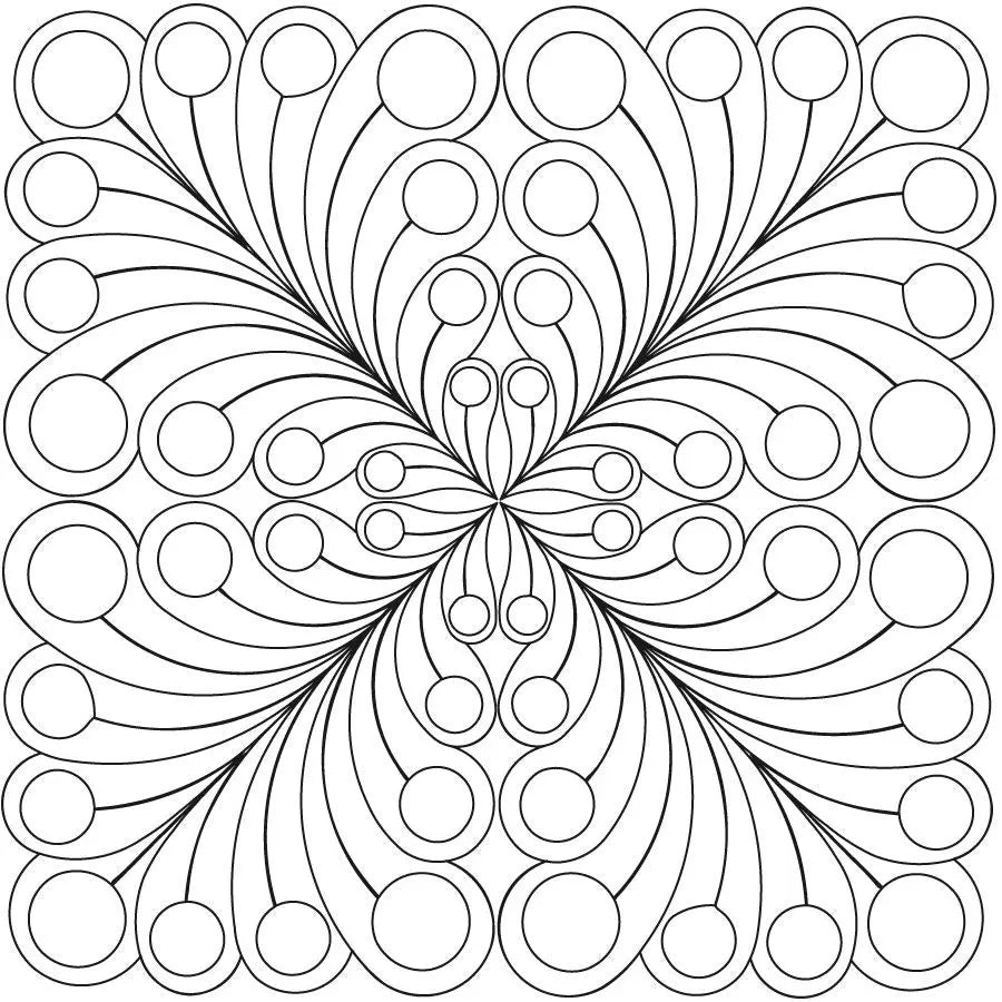 Feathered Pearls Block