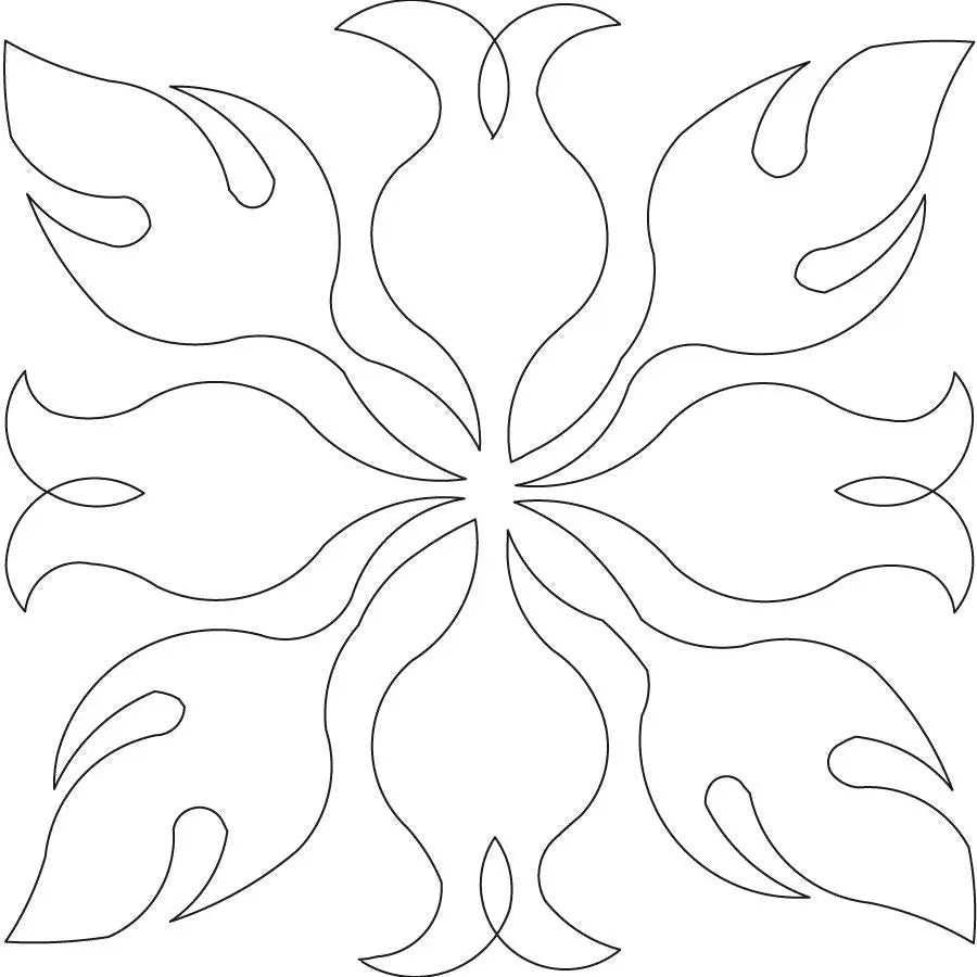 Flaming Tulips Block