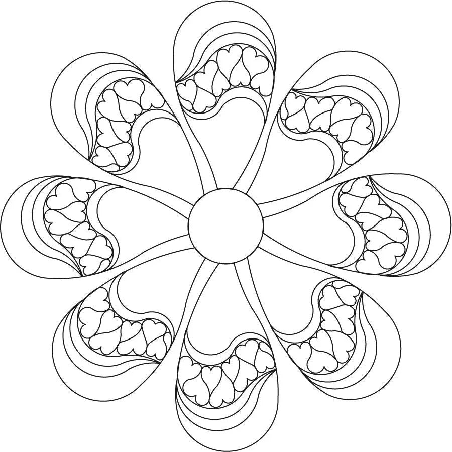 Fleared Ribbon 8 Petal Block