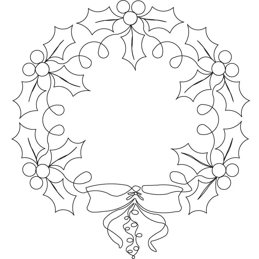 Happy Holidays Wreath Block