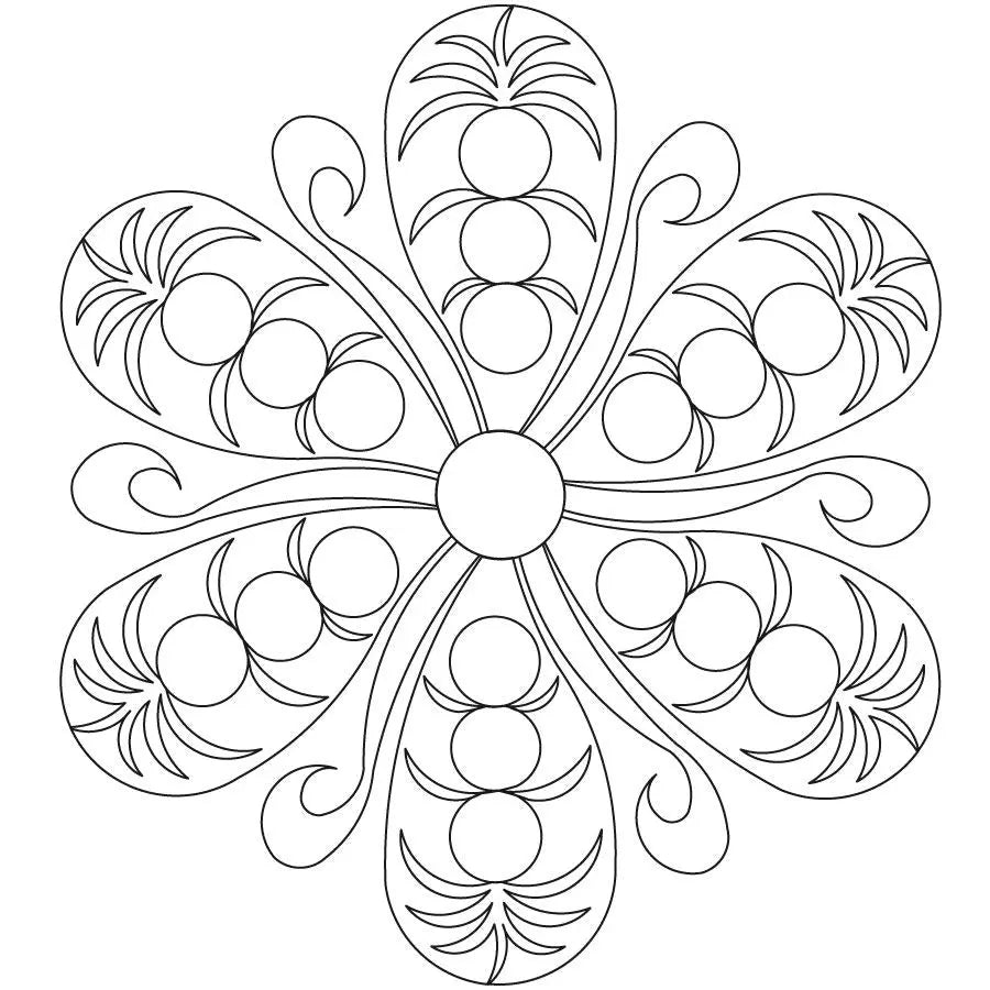 Hawaiian Fleather 6 Petal Block