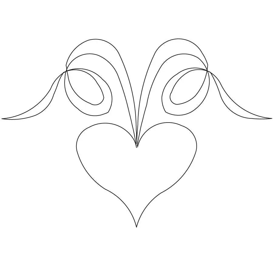 Heart and Ribbon Side Block