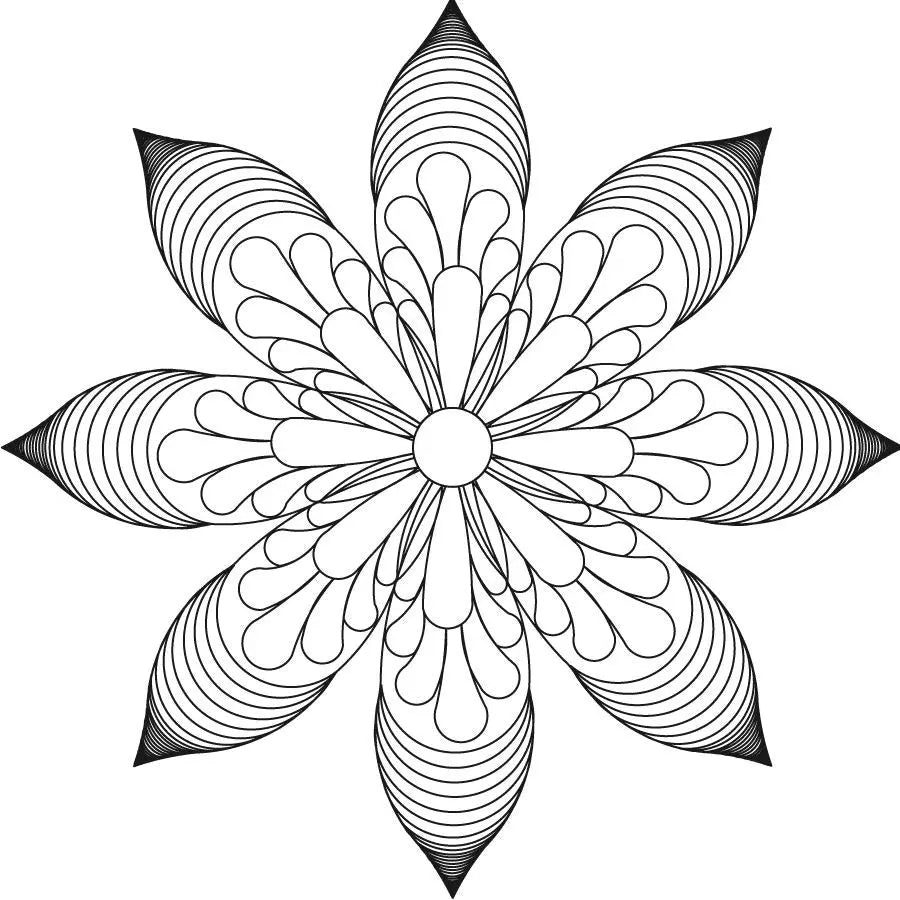 Indian Fleather 8 Petal Block