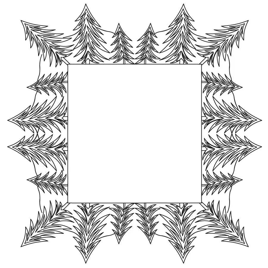 Tree Square Frame Digital Design Block