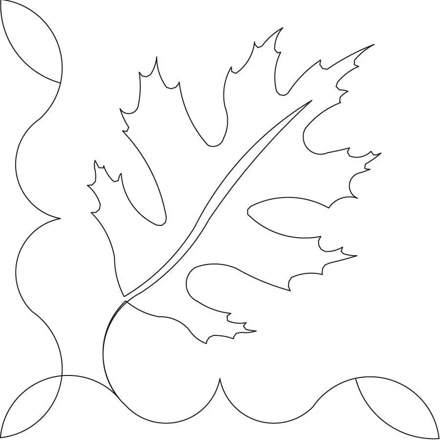Autumn Leaves 2 Corner quilt pattern