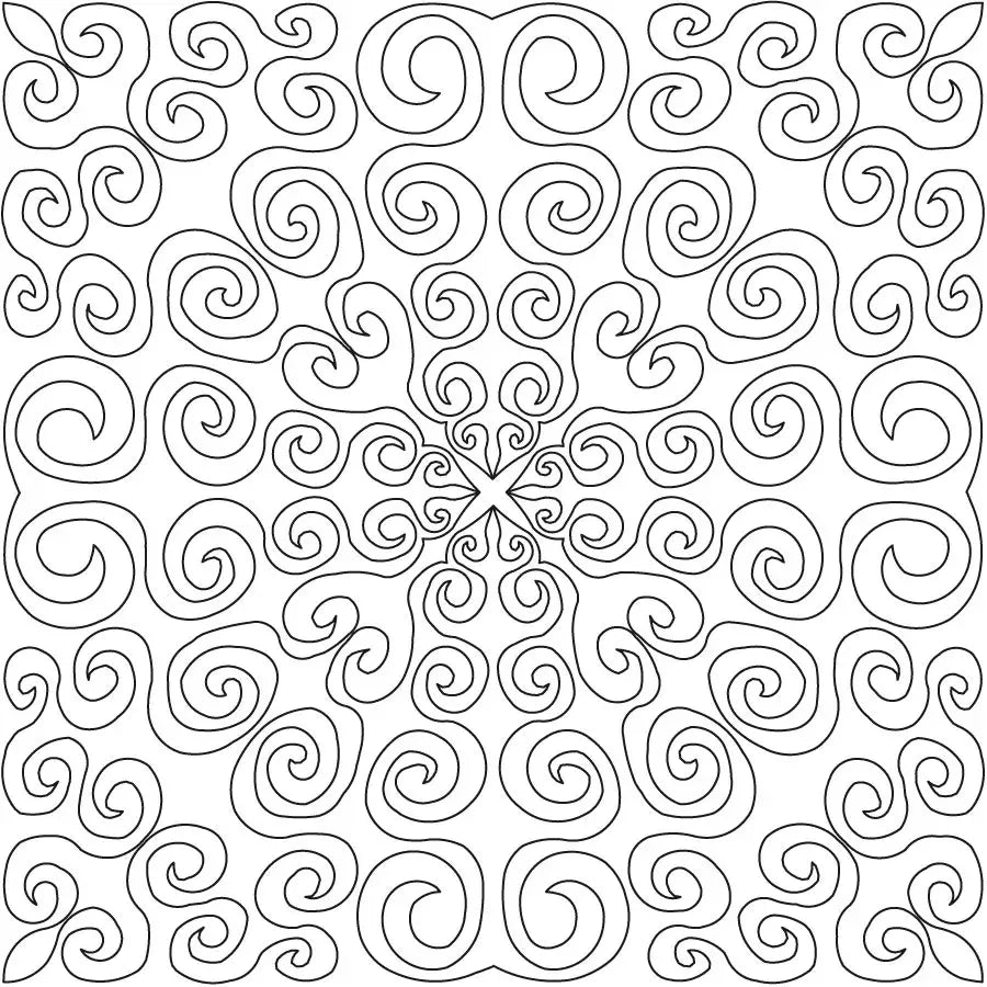 Dimensional Swirls Fill Digital Quilting Design
