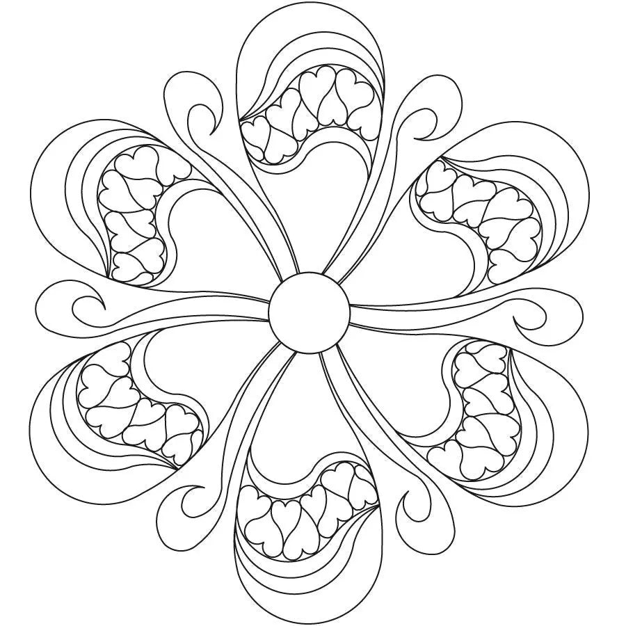 Ribbon Fleather 6 Petal Block