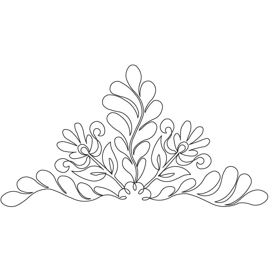 Feather Flower Border A Triangle