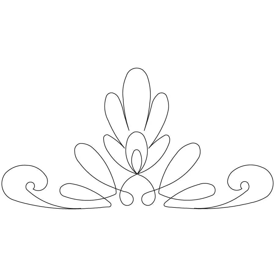 Feather Flower Border B Triangle