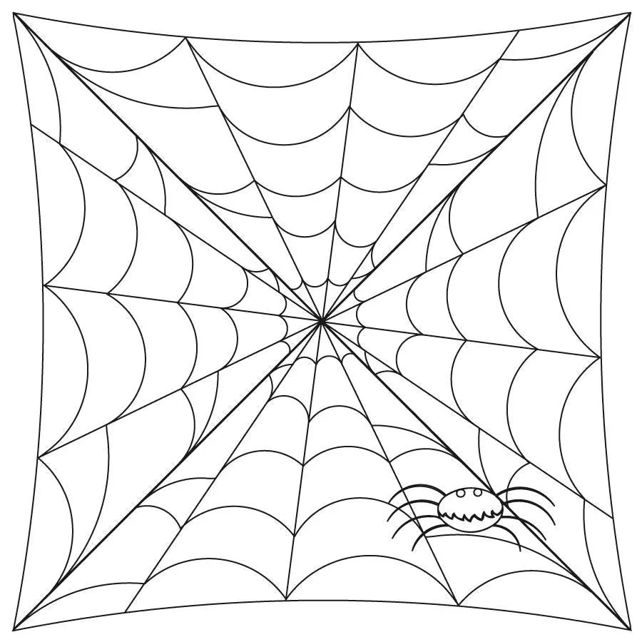 Spider Web with Spider Digital Design Block