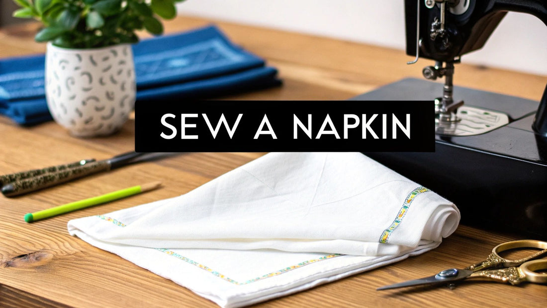 How to Sew a Napkin with Perfect Mitered Corners