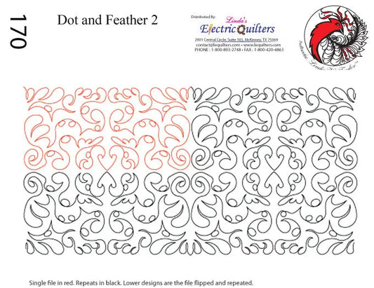 170 Dot And Feather 2 Pantograph by Linda V. Taylor