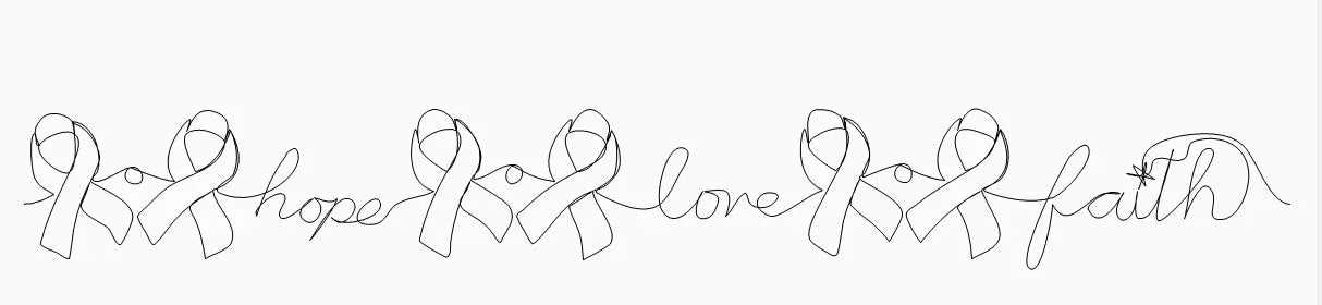 Ribbons of Hope, Love and Faith Border