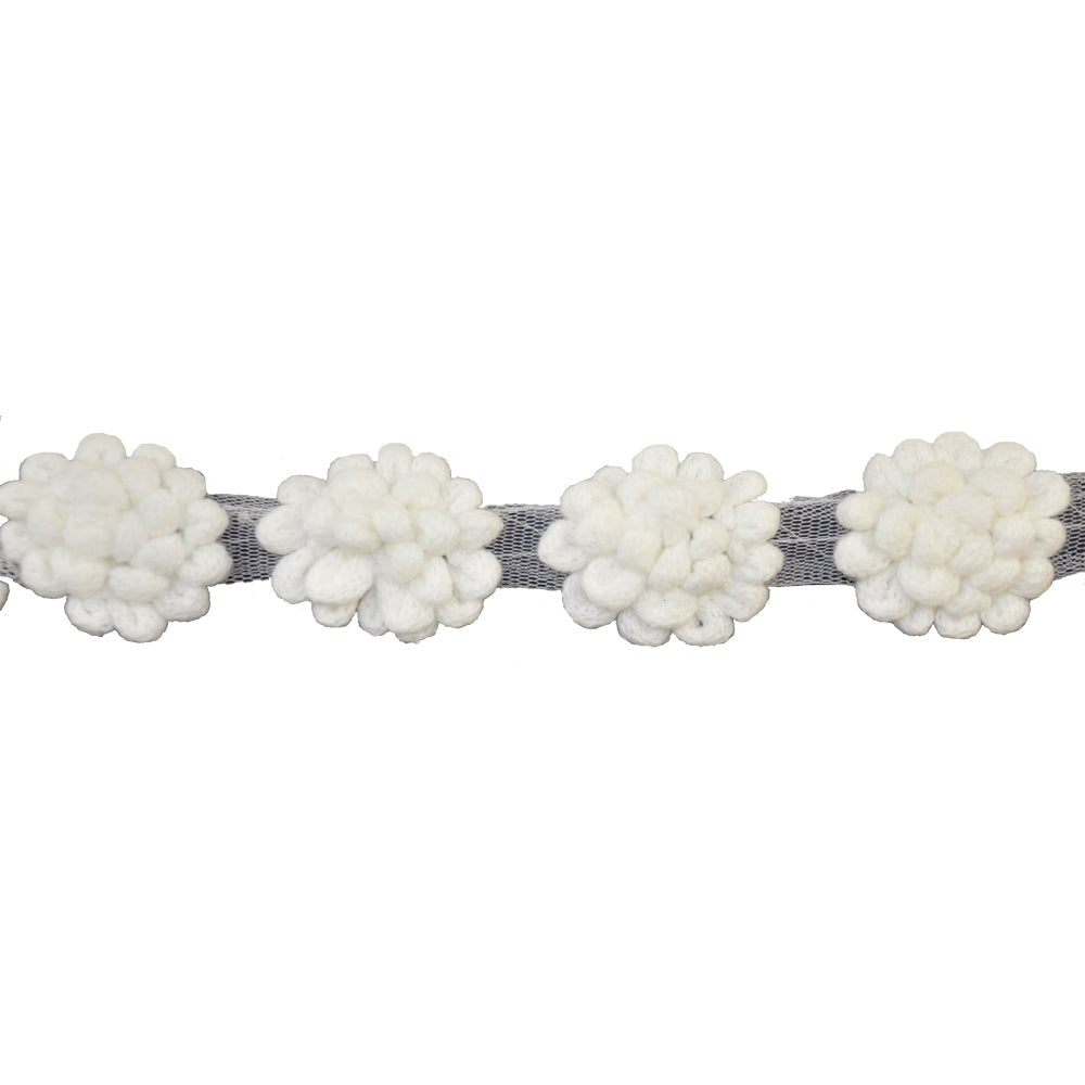 2 Inch Crochet Flower Trim - 10 Yard Roll - BF-1360