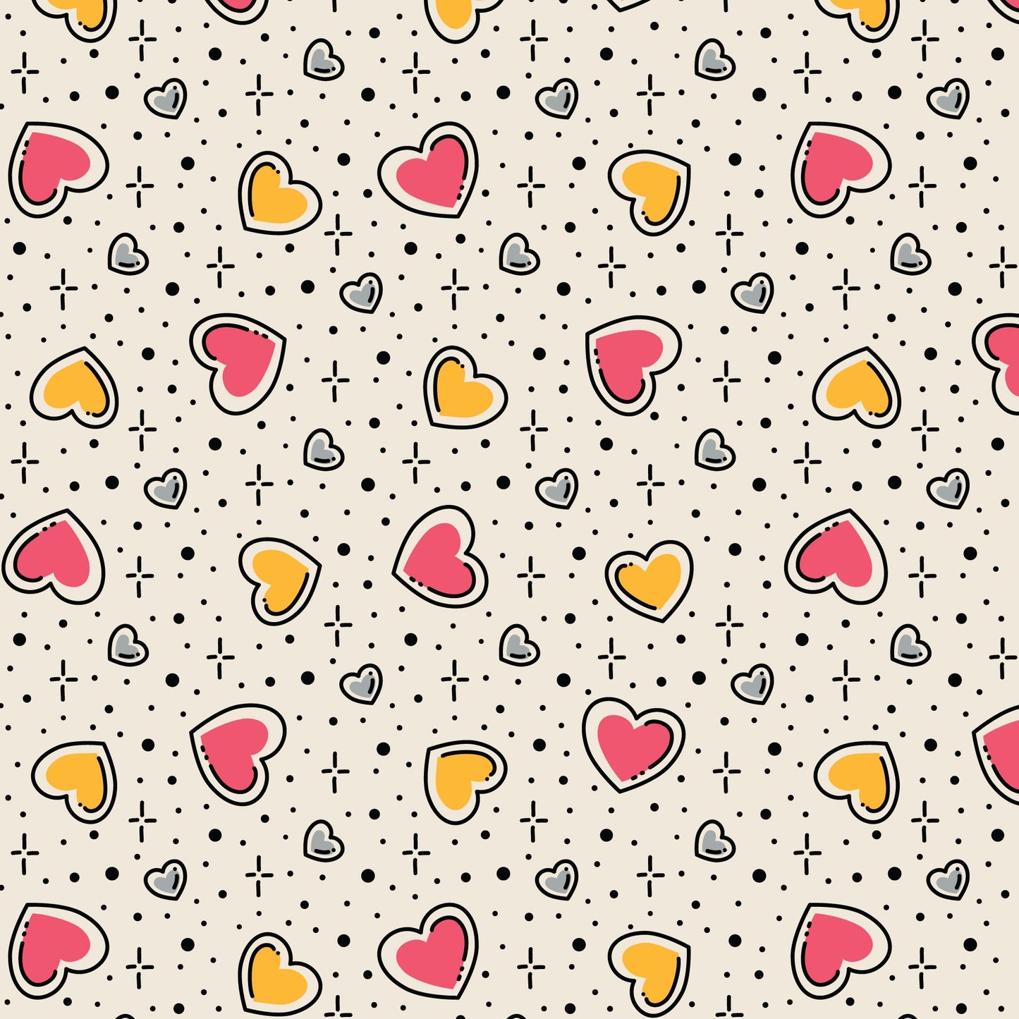 Love Struck Love Ink 3386 Cotton 44/45 Fabric Per Yard