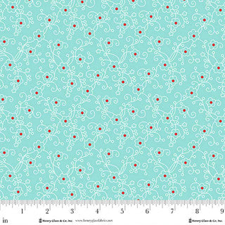 Jubilee Blue Ditsy Linework Cotton 44" / 45" Fabric per yard