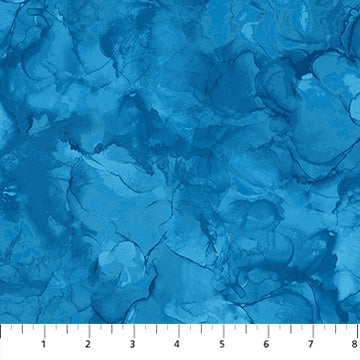 Mirage Bahama Blue Cotton 43"/44" Fabric Per Yard